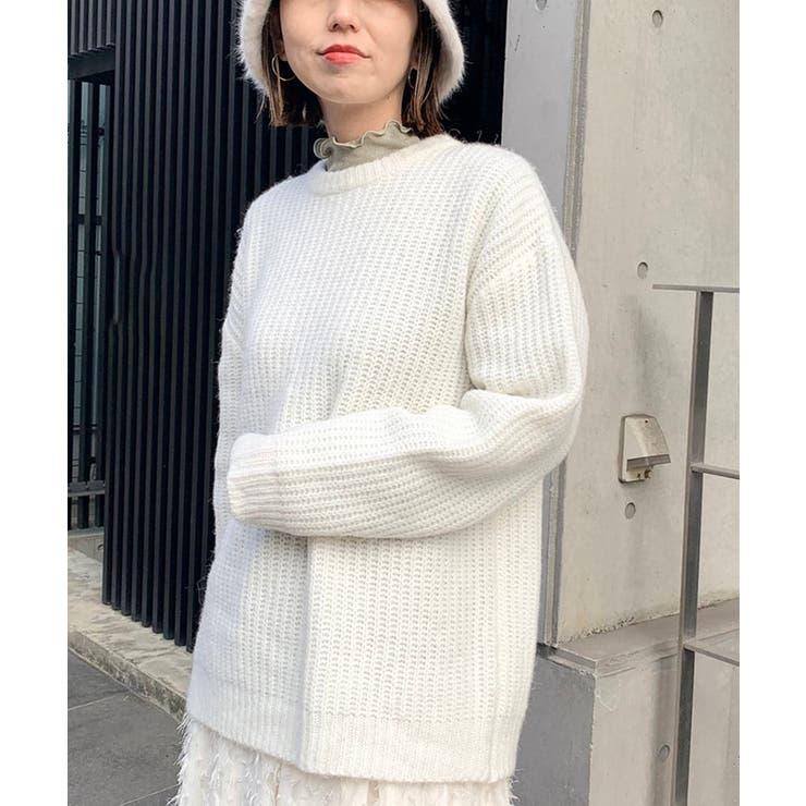 【ユニセックス】ふわ軽クルーネックニット | a.v.v【MEN】 | 詳細画像5 