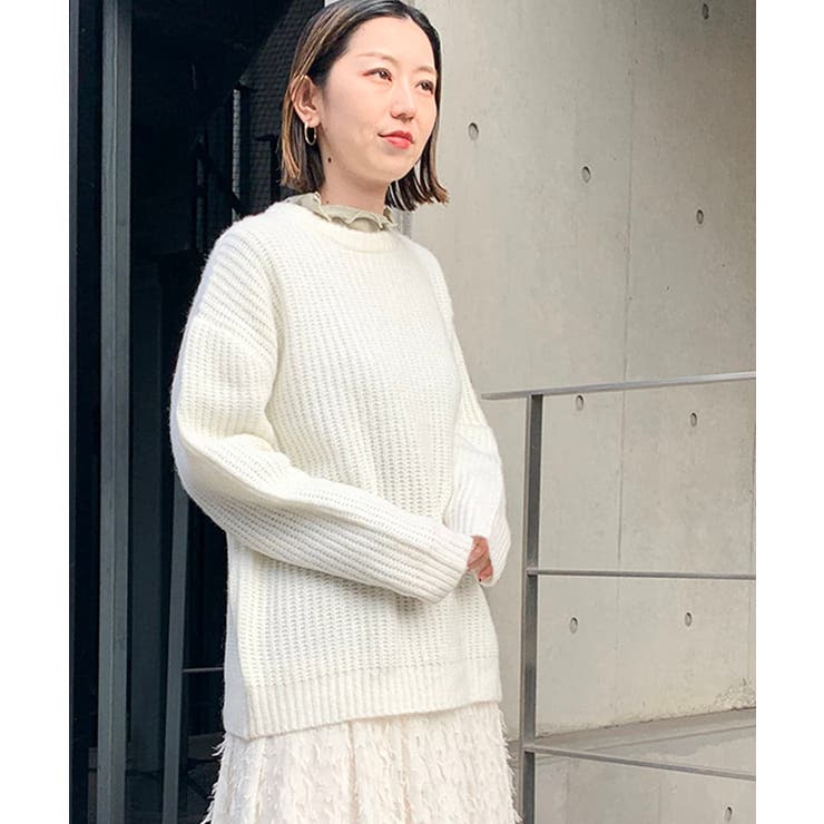 【ユニセックス】ふわ軽クルーネックニット | a.v.v【MEN】 | 詳細画像7 