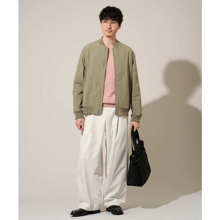 【洗濯機で洗える】タックメッシュクルーネックニット | a.v.v【MEN】 | 詳細画像35 