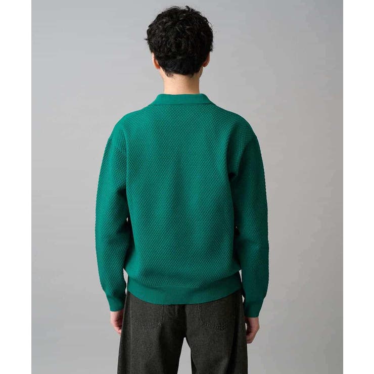 【洗濯機で洗える】ポップコーンスキッパーニットポロ | a.v.v【MEN】 | 詳細画像13 