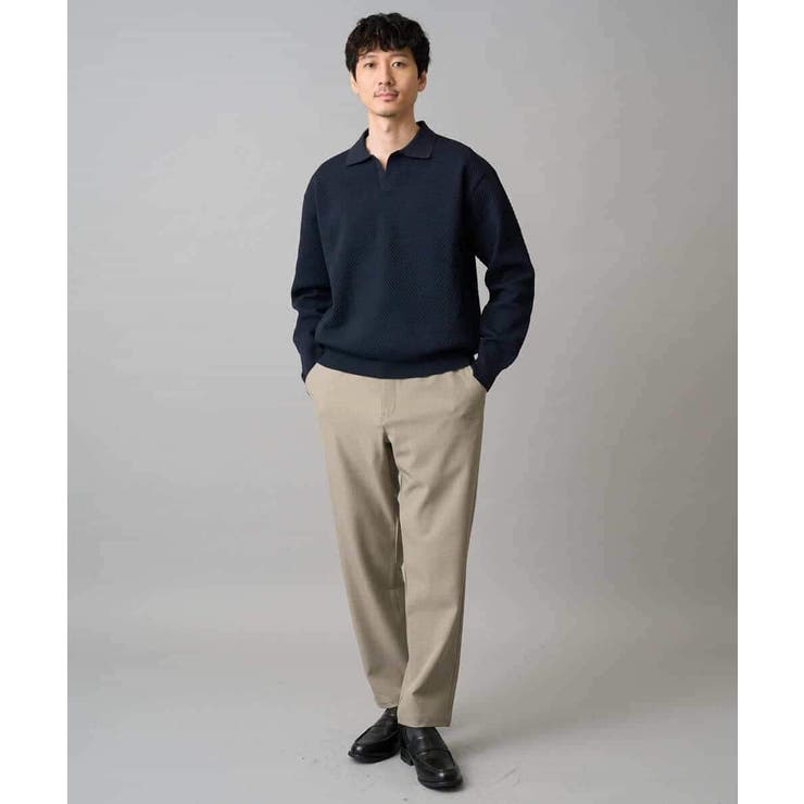 【洗濯機で洗える】ポップコーンスキッパーニットポロ | a.v.v【MEN】 | 詳細画像6 