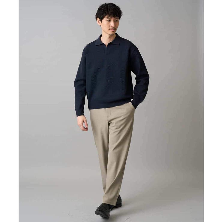 【洗濯機で洗える】ポップコーンスキッパーニットポロ | a.v.v【MEN】 | 詳細画像7 