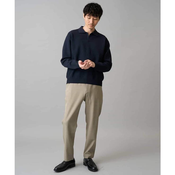 【洗濯機で洗える】ポップコーンスキッパーニットポロ | a.v.v【MEN】 | 詳細画像9 