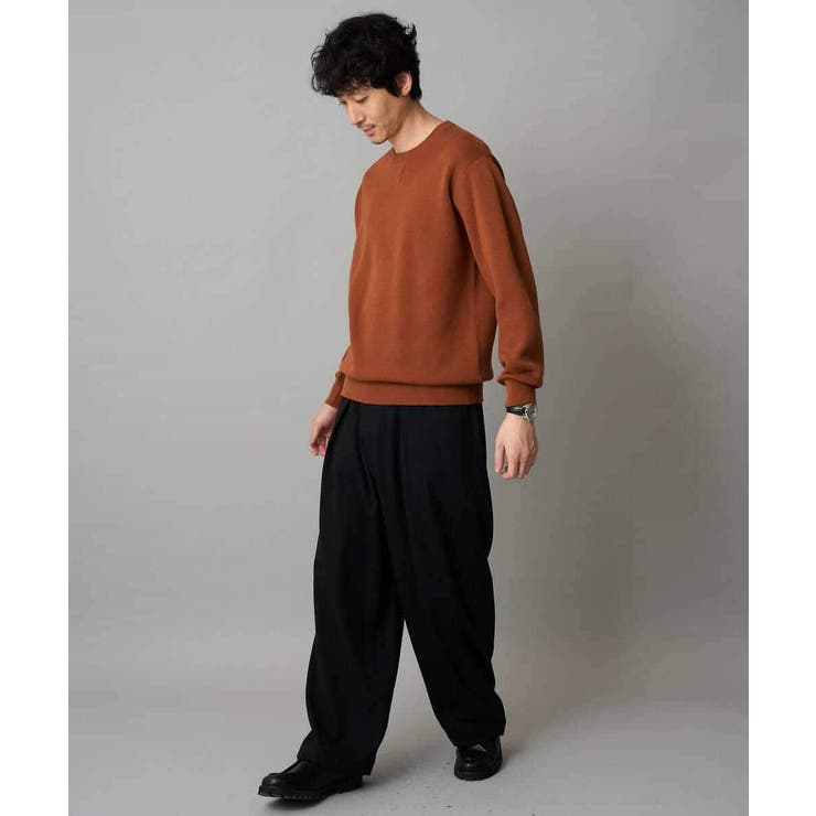 【洗濯機で洗える】ダブルフェイスクルーネックニット | a.v.v【MEN】 | 詳細画像10 