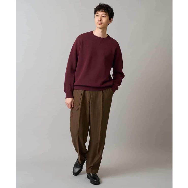 【洗濯機で洗える】ダブルフェイスクルーネックニット | a.v.v【MEN】 | 詳細画像12 