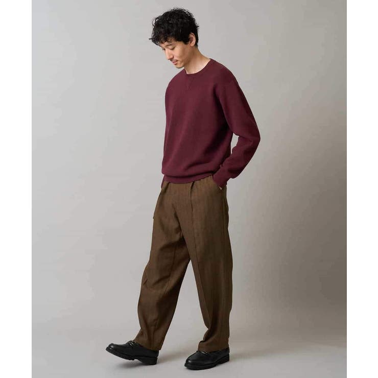 【洗濯機で洗える】ダブルフェイスクルーネックニット | a.v.v【MEN】 | 詳細画像13 