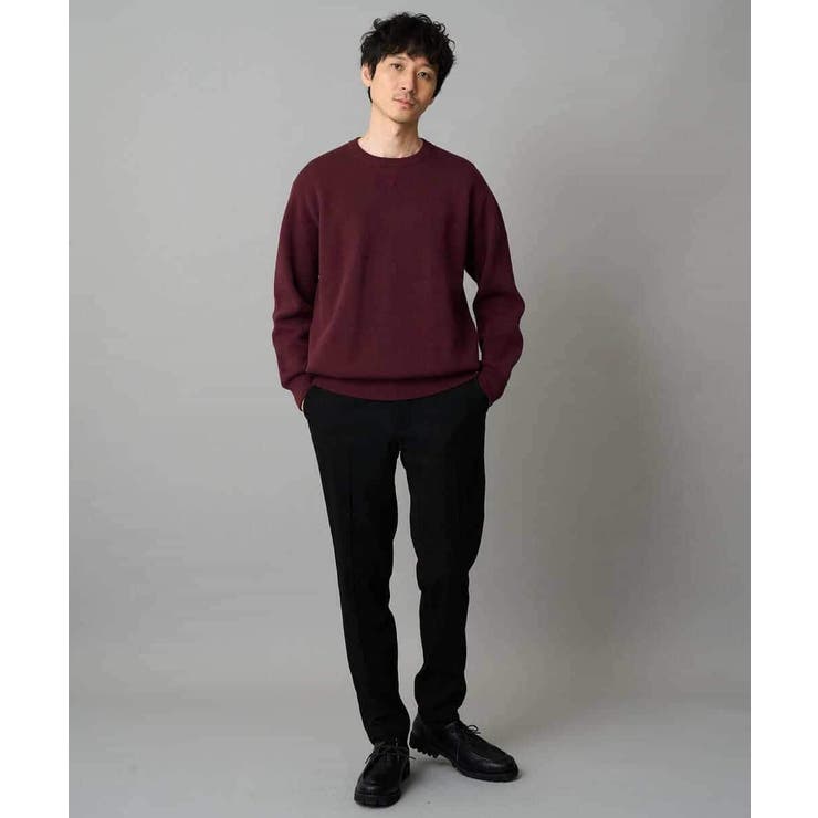 【洗濯機で洗える】ダブルフェイスクルーネックニット | a.v.v【MEN】 | 詳細画像14 