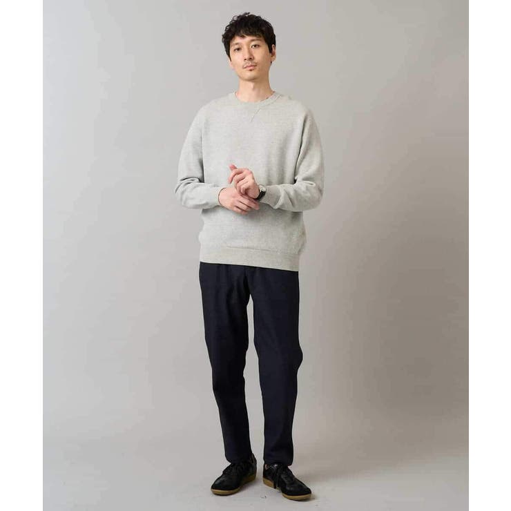 【洗濯機で洗える】ダブルフェイスクルーネックニット | a.v.v【MEN】 | 詳細画像22 