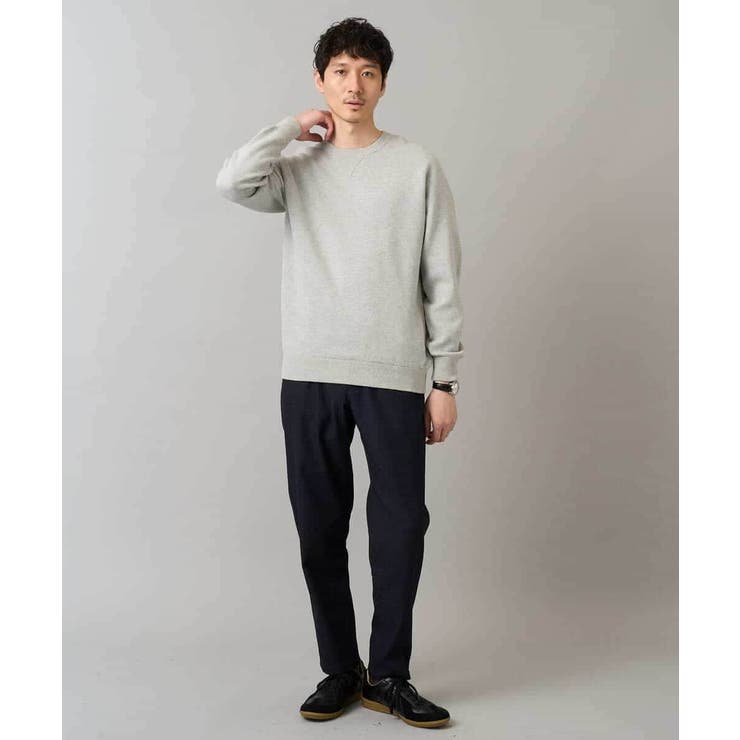 【洗濯機で洗える】ダブルフェイスクルーネックニット | a.v.v【MEN】 | 詳細画像23 