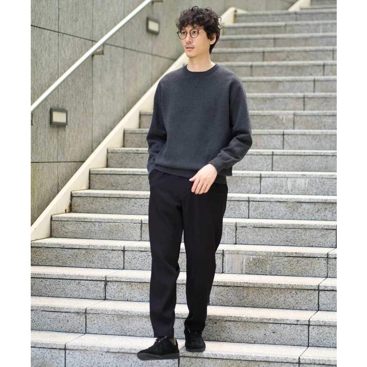 【洗濯機で洗える】ダブルフェイスクルーネックニット | a.v.v【MEN】 | 詳細画像25 
