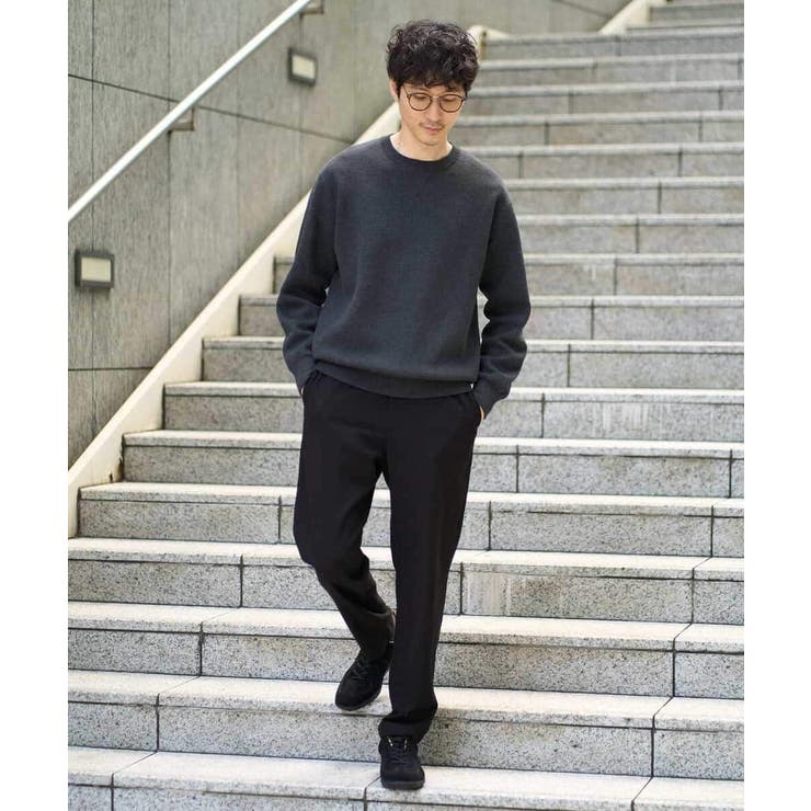 【洗濯機で洗える】ダブルフェイスクルーネックニット | a.v.v【MEN】 | 詳細画像27 