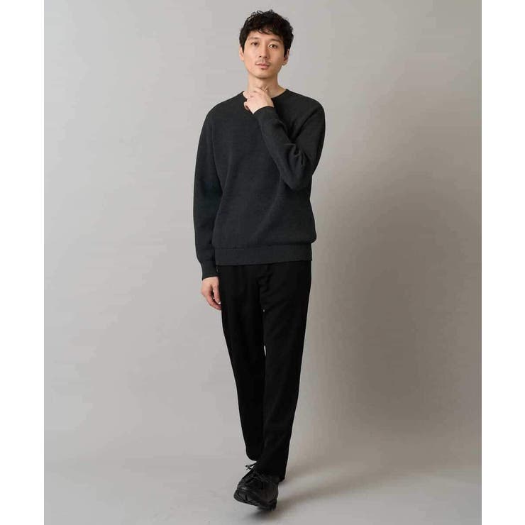 【洗濯機で洗える】ダブルフェイスクルーネックニット | a.v.v【MEN】 | 詳細画像29 