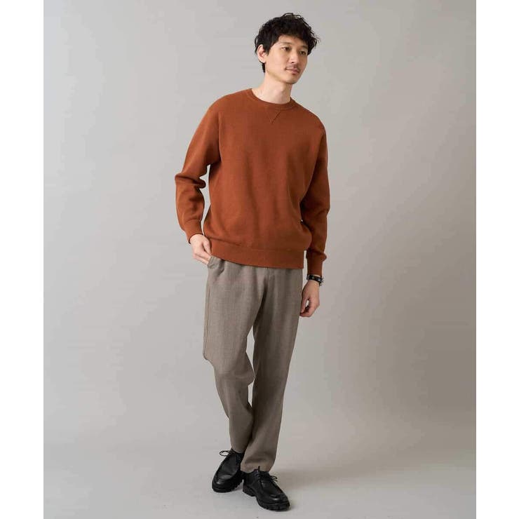 【洗濯機で洗える】ダブルフェイスクルーネックニット | a.v.v【MEN】 | 詳細画像3 