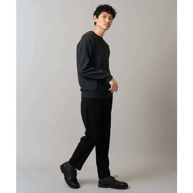 【洗濯機で洗える】ダブルフェイスクルーネックニット | a.v.v【MEN】 | 詳細画像31 