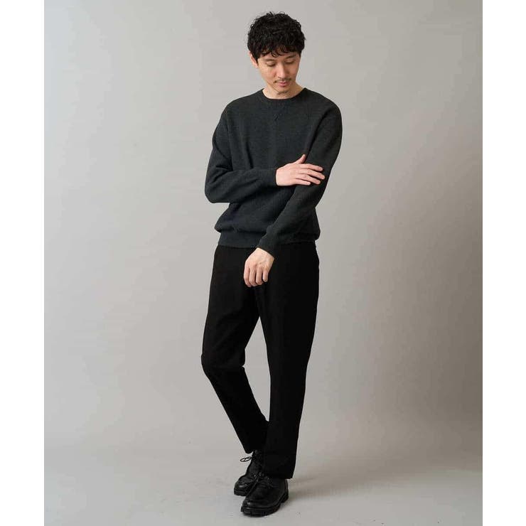 【洗濯機で洗える】ダブルフェイスクルーネックニット | a.v.v【MEN】 | 詳細画像32 