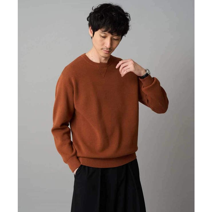 【洗濯機で洗える】ダブルフェイスクルーネックニット | a.v.v【MEN】 | 詳細画像33 