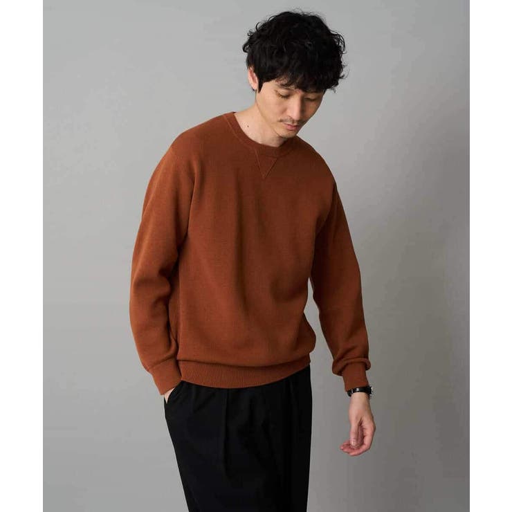 【洗濯機で洗える】ダブルフェイスクルーネックニット | a.v.v【MEN】 | 詳細画像34 