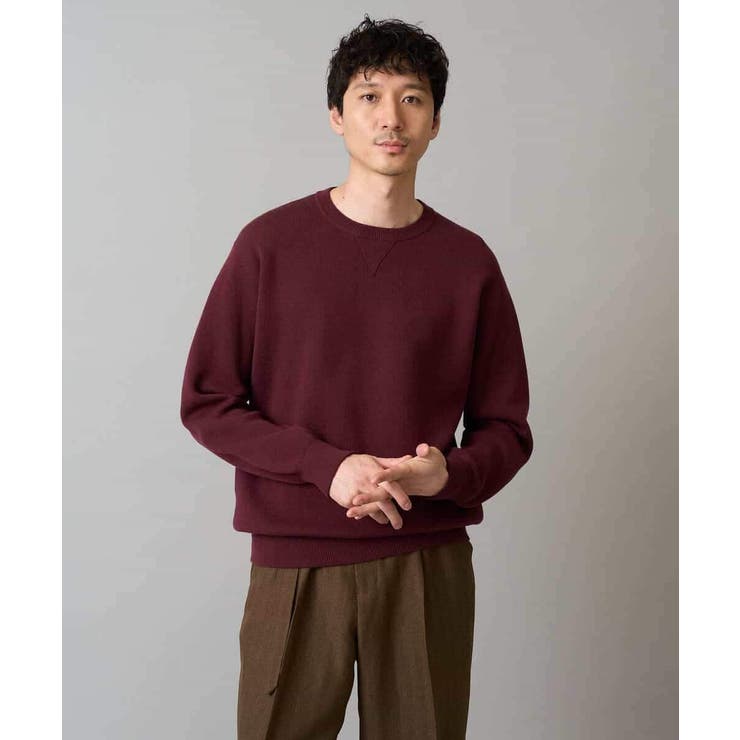 【洗濯機で洗える】ダブルフェイスクルーネックニット | a.v.v【MEN】 | 詳細画像37 