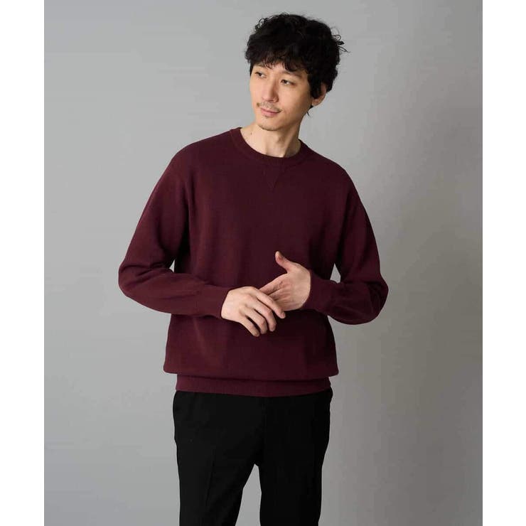 【洗濯機で洗える】ダブルフェイスクルーネックニット | a.v.v【MEN】 | 詳細画像39 