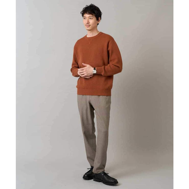 【洗濯機で洗える】ダブルフェイスクルーネックニット | a.v.v【MEN】 | 詳細画像4 