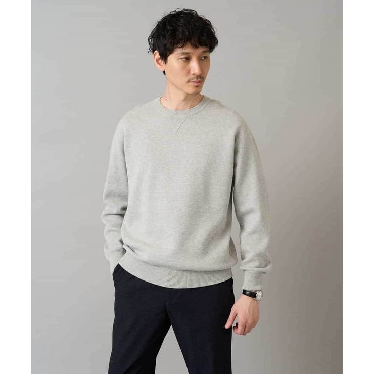 【洗濯機で洗える】ダブルフェイスクルーネックニット | a.v.v【MEN】 | 詳細画像42 