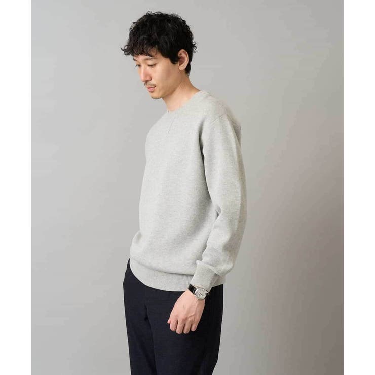 【洗濯機で洗える】ダブルフェイスクルーネックニット | a.v.v【MEN】 | 詳細画像43 