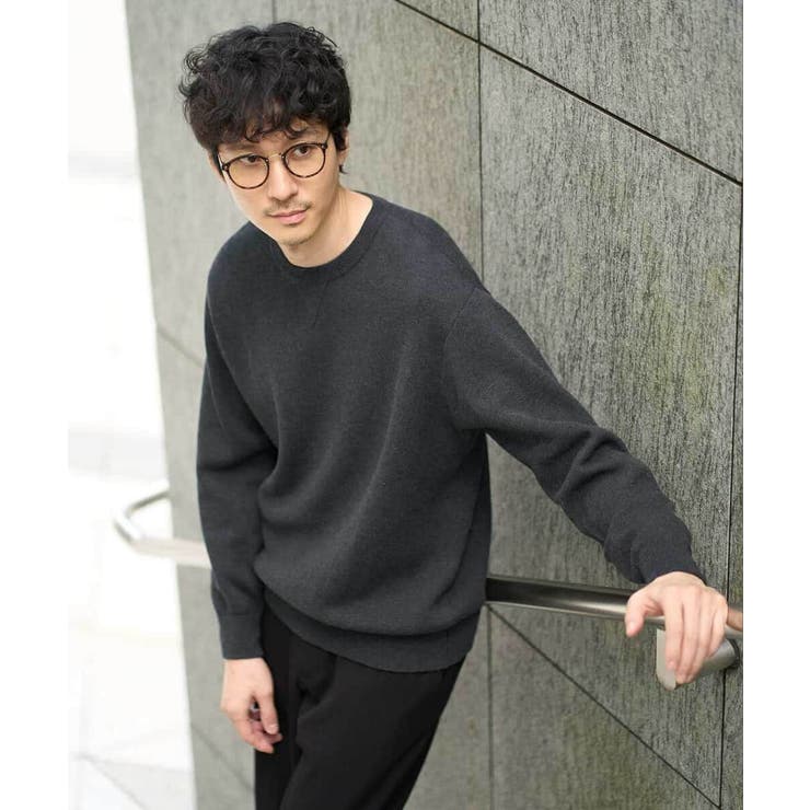 【洗濯機で洗える】ダブルフェイスクルーネックニット | a.v.v【MEN】 | 詳細画像45 