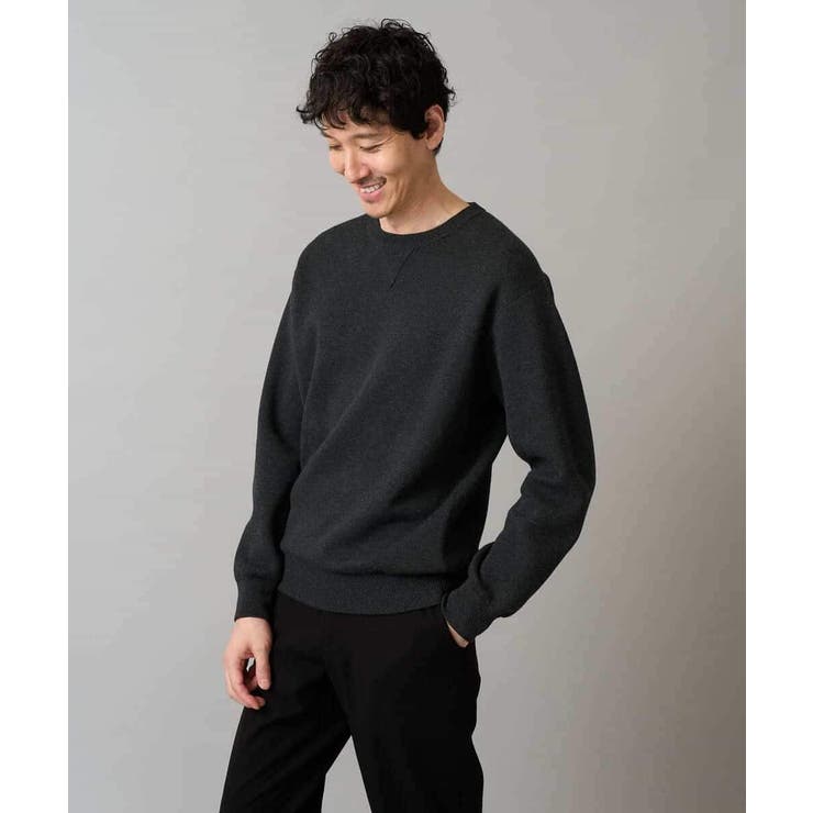 【洗濯機で洗える】ダブルフェイスクルーネックニット | a.v.v【MEN】 | 詳細画像48 