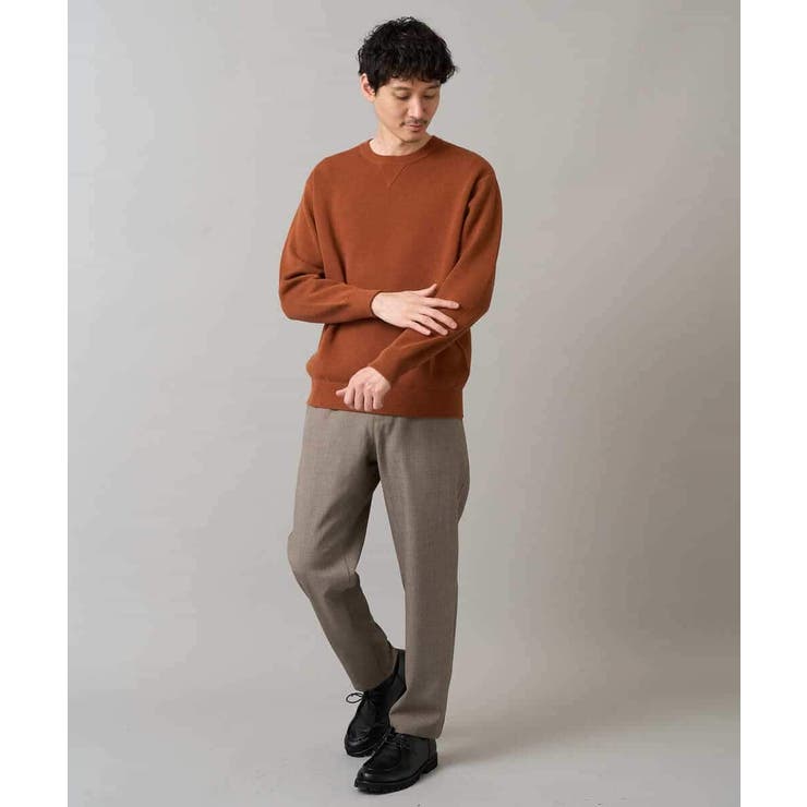 【洗濯機で洗える】ダブルフェイスクルーネックニット | a.v.v【MEN】 | 詳細画像5 