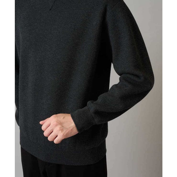 【洗濯機で洗える】ダブルフェイスクルーネックニット | a.v.v【MEN】 | 詳細画像52 