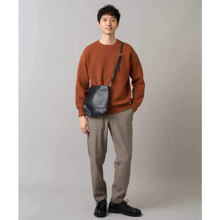 【洗濯機で洗える】ダブルフェイスクルーネックニット | a.v.v【MEN】 | 詳細画像6 