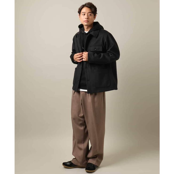 軽い冬アウター】ワイドシルエットカバーオールジャケット[品番