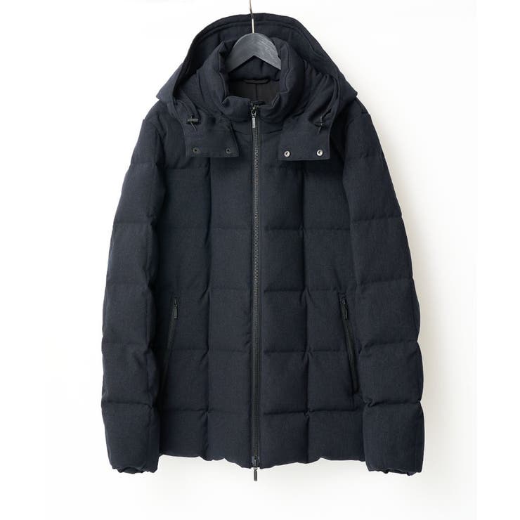 ダウン混率90%】デタッチャブルフードストレッチダウンブルゾン【軽量