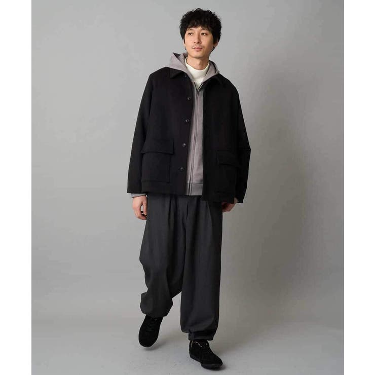 フェイクウールワイドシルエットカバーオール | a.v.v【MEN】 | 詳細画像11 