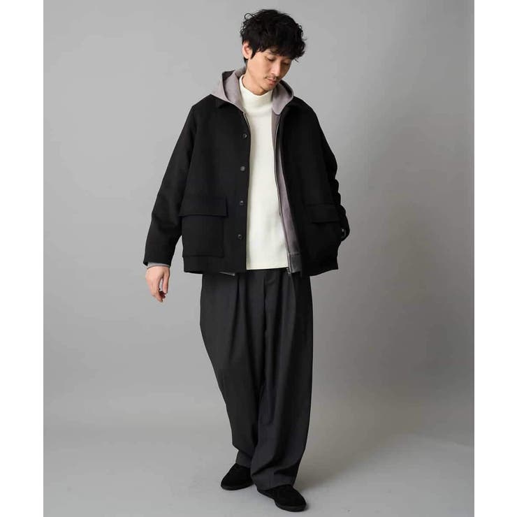 フェイクウールワイドシルエットカバーオール | a.v.v【MEN】 | 詳細画像14 