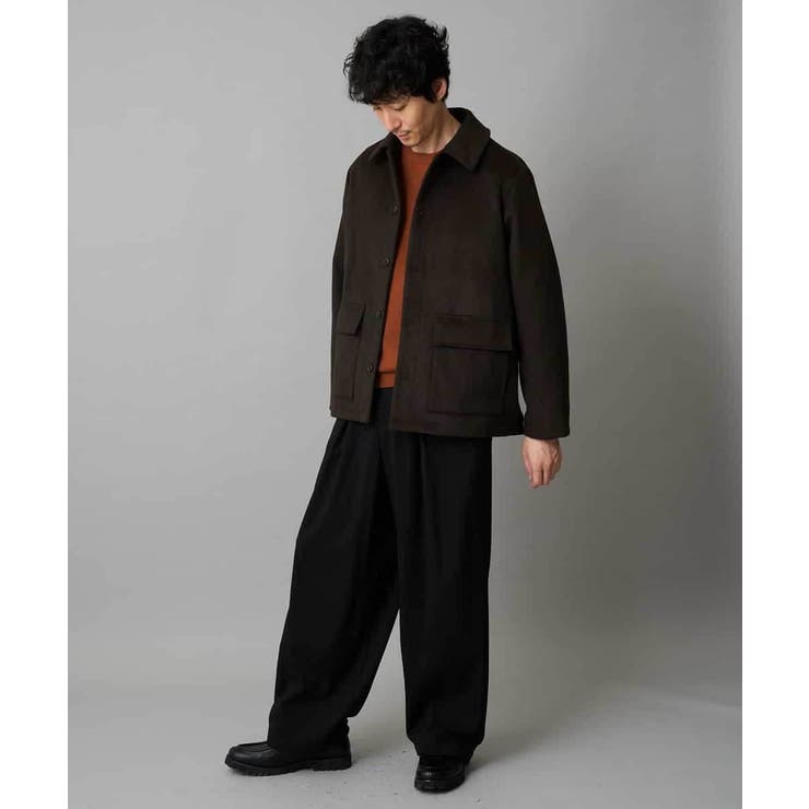 フェイクウールワイドシルエットカバーオール | a.v.v【MEN】 | 詳細画像5 