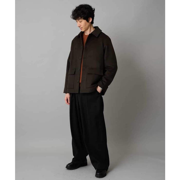 フェイクウールワイドシルエットカバーオール | a.v.v【MEN】 | 詳細画像6 