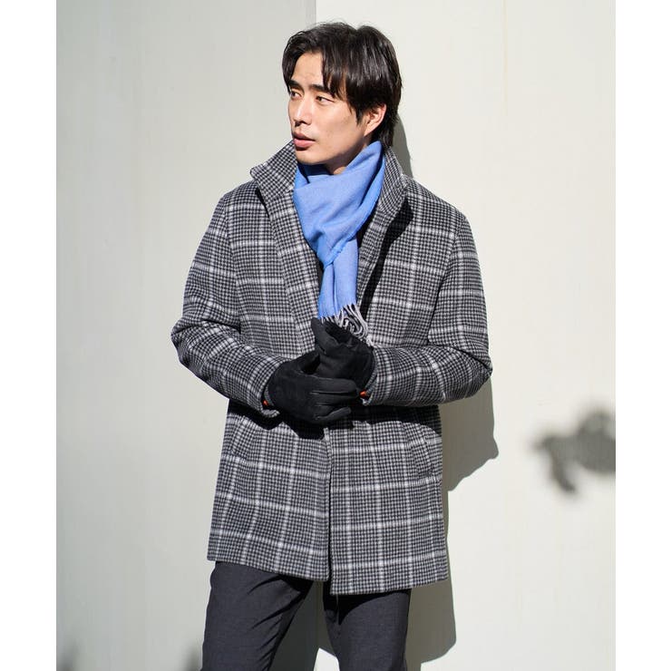 ウールライトビーバーチェックスタンドカラージャケット | a.v.v【MEN】 | 詳細画像13 