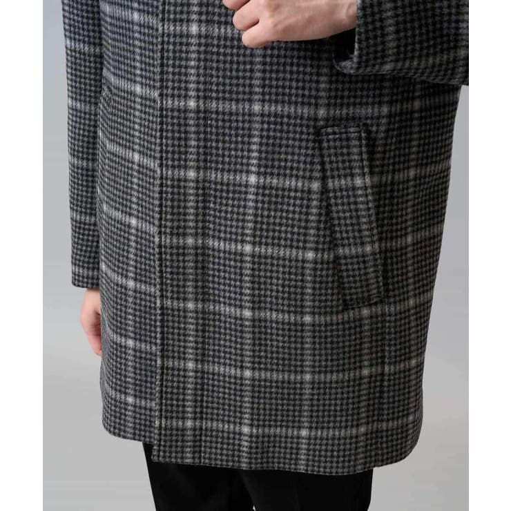 ウールライトビーバーチェックスタンドカラージャケット | a.v.v【MEN】 | 詳細画像2 