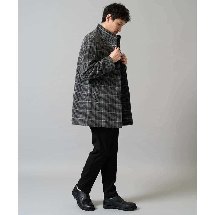 ウールライトビーバーチェックスタンドカラージャケット | a.v.v【MEN】 | 詳細画像21 