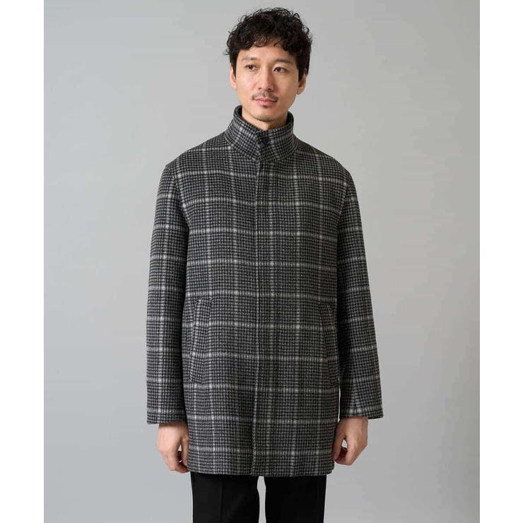 ウールライトビーバーチェックスタンドカラージャケット | a.v.v【MEN】 | 詳細画像24 