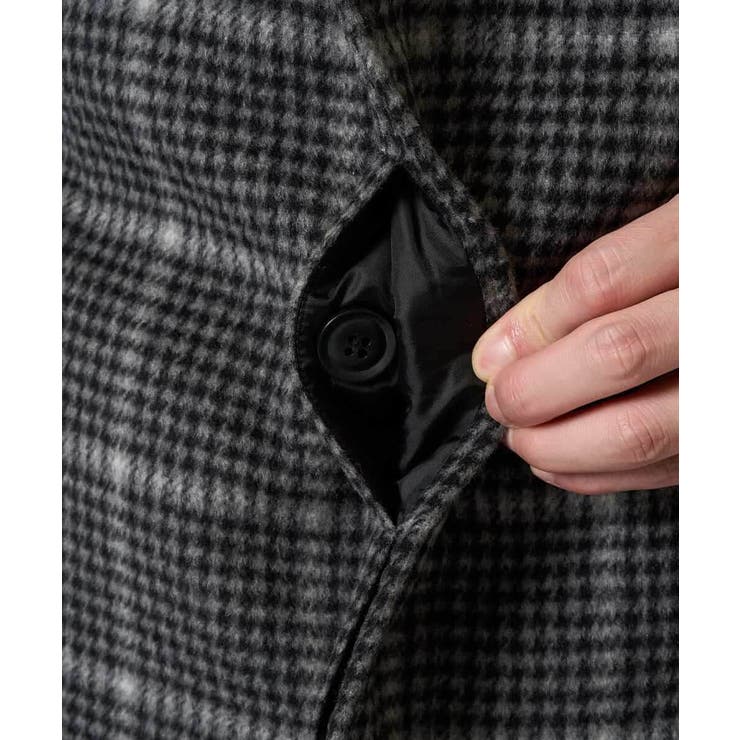 ウールライトビーバーチェックスタンドカラージャケット | a.v.v【MEN】 | 詳細画像3 