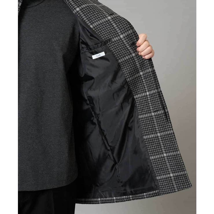 ウールライトビーバーチェックスタンドカラージャケット | a.v.v【MEN】 | 詳細画像5 