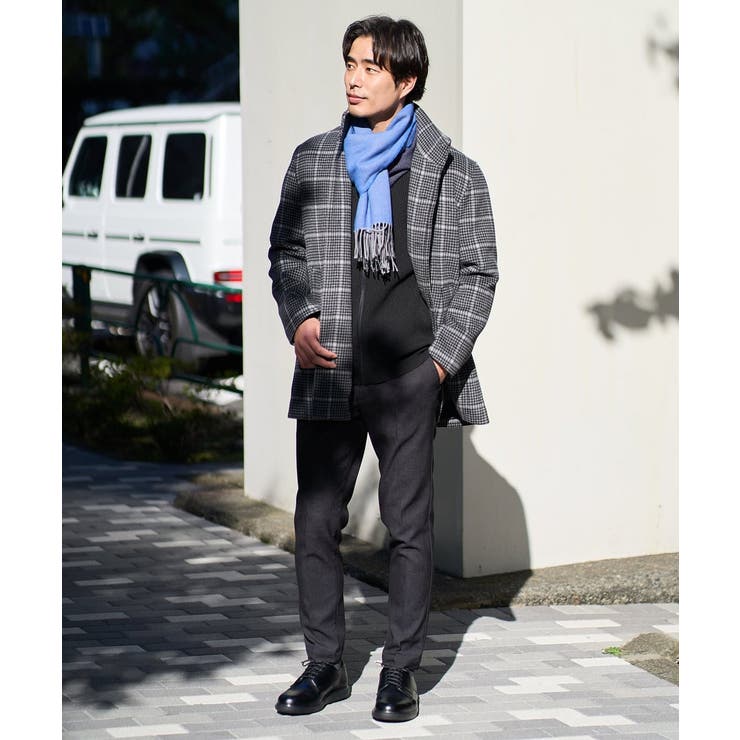 ウールライトビーバーチェックスタンドカラージャケット | a.v.v【MEN】 | 詳細画像7 