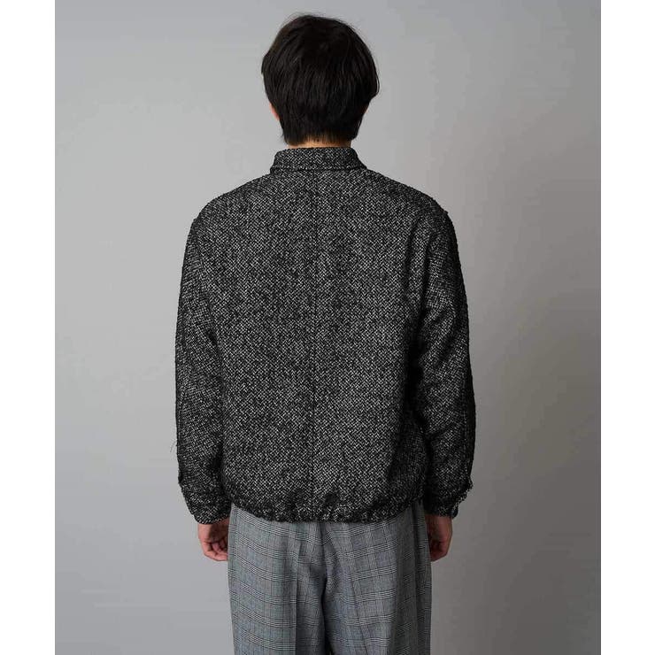 【洗濯機で洗える】ヘリンボーンツイード起毛ショートブルゾン | a.v.v【MEN】 | 詳細画像12 