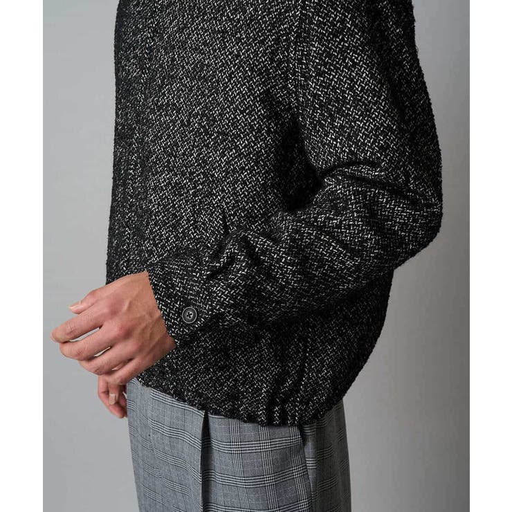 【洗濯機で洗える】ヘリンボーンツイード起毛ショートブルゾン | a.v.v【MEN】 | 詳細画像14 