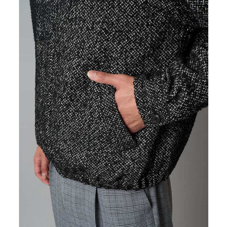 【洗濯機で洗える】ヘリンボーンツイード起毛ショートブルゾン | a.v.v【MEN】 | 詳細画像15 