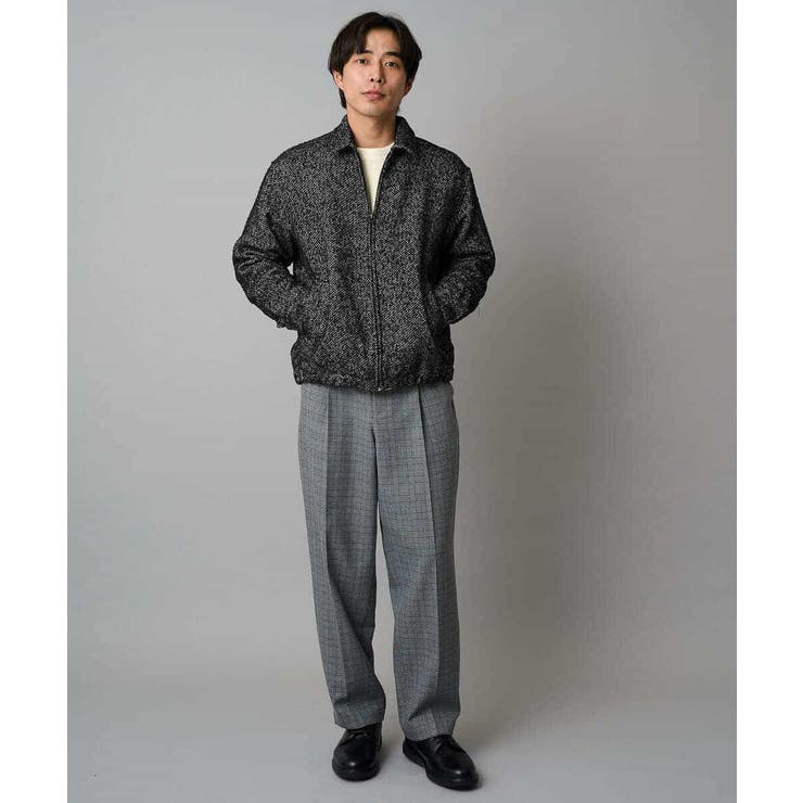【洗濯機で洗える】ヘリンボーンツイード起毛ショートブルゾン | a.v.v【MEN】 | 詳細画像5 