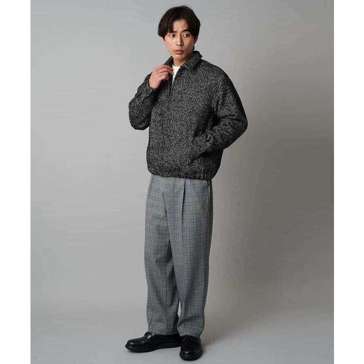 【洗濯機で洗える】ヘリンボーンツイード起毛ショートブルゾン | a.v.v【MEN】 | 詳細画像6 