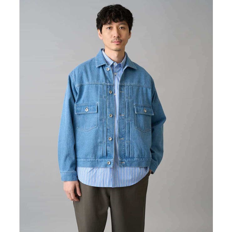 【洗濯機で洗える】ワイドシルエットデニムジャケット | a.v.v【MEN】 | 詳細画像1 